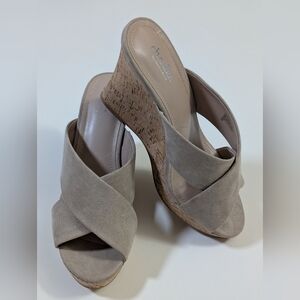 Charles by Charles David, Latrice Wedge Sandals, Nude, Size 9